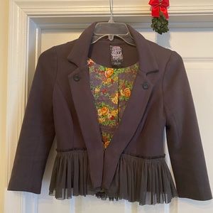 Free People Ruffle Peplum Jacket